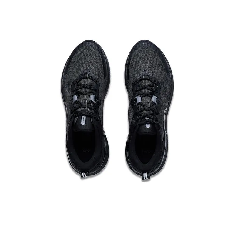 LiNing Cushioned Anti Slip And Wear Resistant Lightweight Low Top Running Shoes Men's Black-2