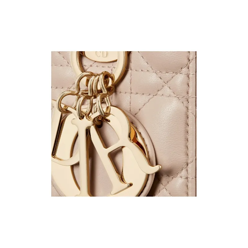DIOR Lady DiorMy ABCDior Sheepskin Lady Dior Bag, Shoulder Bag, Crossbody Bag, Handbag Small Size Women's Caramel Beige-3