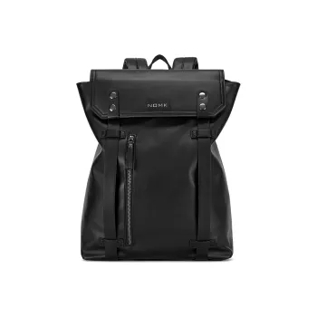 NOMK PU Cortex Travel Backpack Regular Unisex Black