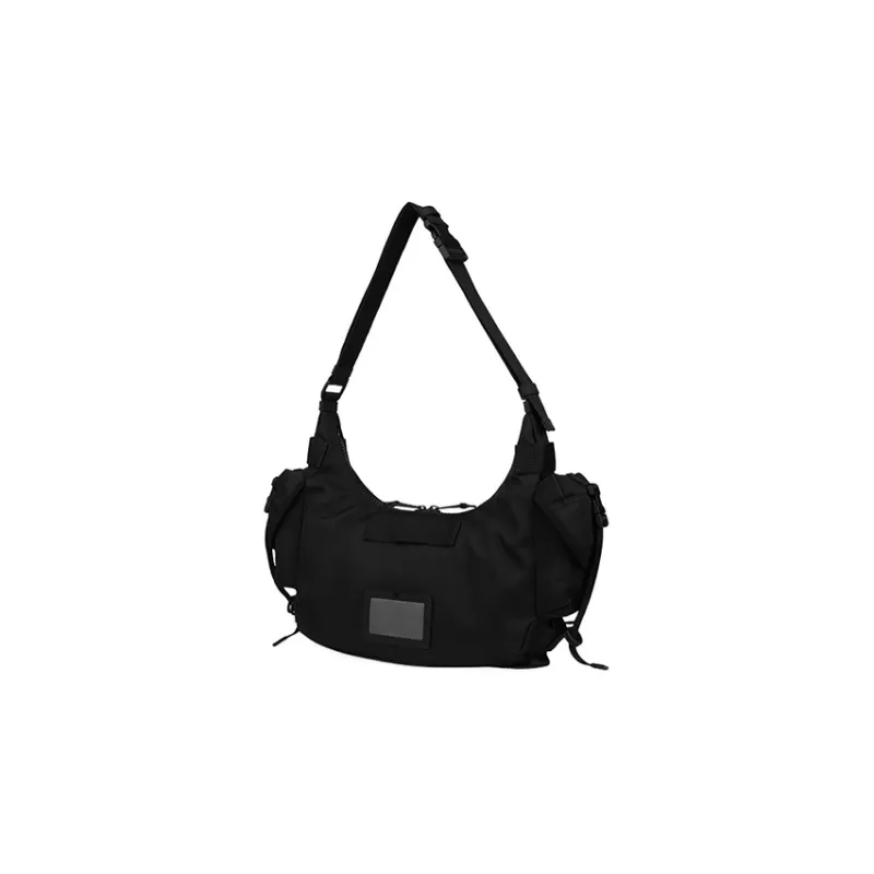 MOSCHINO SMILEY Collaboration Cotton Hobo Bag Crossbody Bag Shoulder Bag Men's Black-2