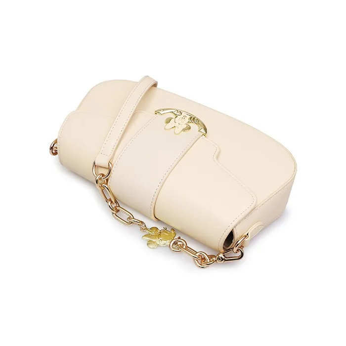 Disney Minnie Series PU Crossbody Bag Shoulder Bag Women's Ecru-3