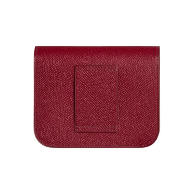 HERMES Constance Slim Epsom Calfskin Wallet Card Holder Crossbody Bag Fanny Pack Regular Women's B5 Rubis Gemstone Red-1