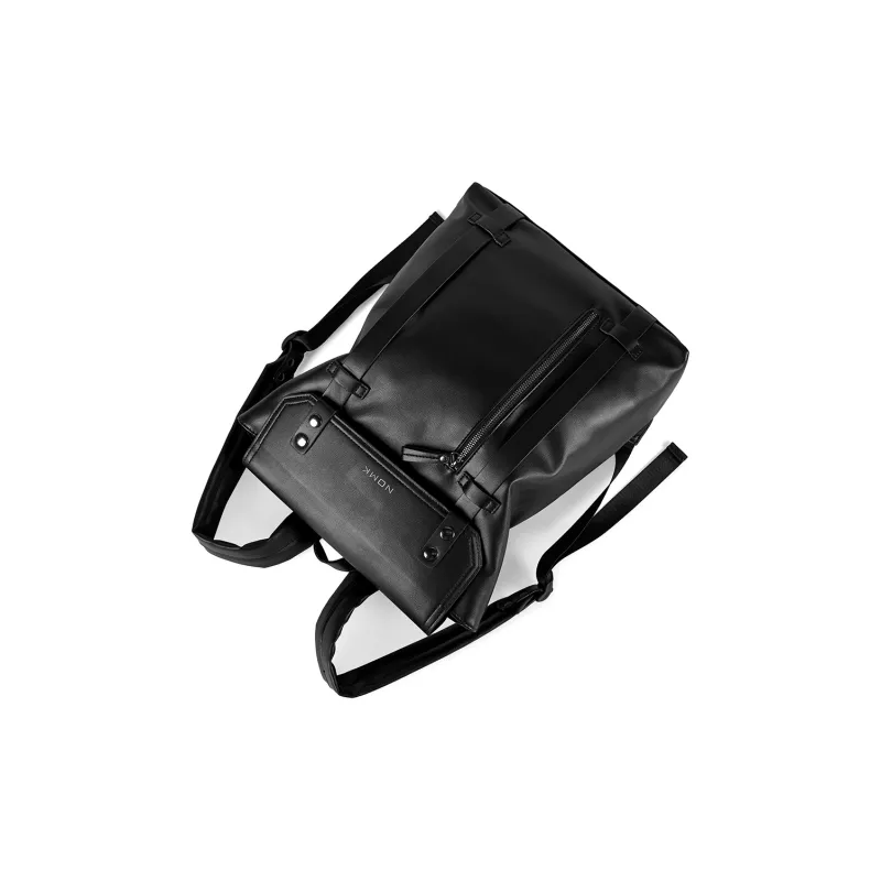 NOMK PU Cortex Travel Backpack Regular Unisex Black-5