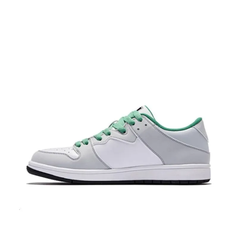 QIAODAN Skateboard Shoes Men Low Top Gray/Green-2