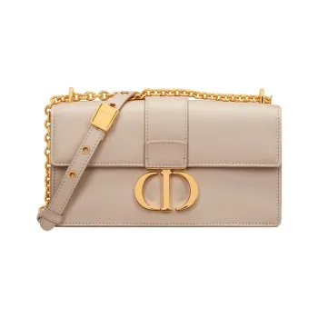 DIOR 30 Montaigne Cow Leather Shoulder Bag Crossbody Bag Women's Caramel Beige