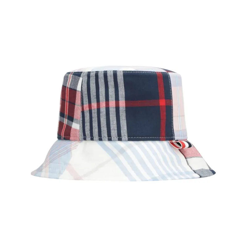 THOM BROWNE Quartered Checkered Bucket Hat-2