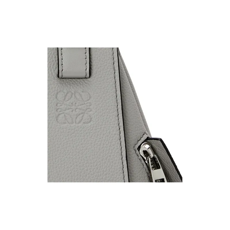 LOEWE Calfskin Shoulder Bag Crossbody Bag Handbag Small Size Women's Pearl Gray-6