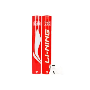LiNing C60 Duck Feather Shuttlecock 12 Pack Duck Feather Match Ball Shuttlecocks