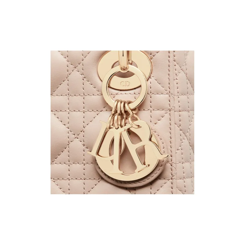 DIOR Lady Dior Thin Sheepskin Dior Bag Shoulder Bag Crossbody Bag Handbag Mini Women's Caramel Beige-5