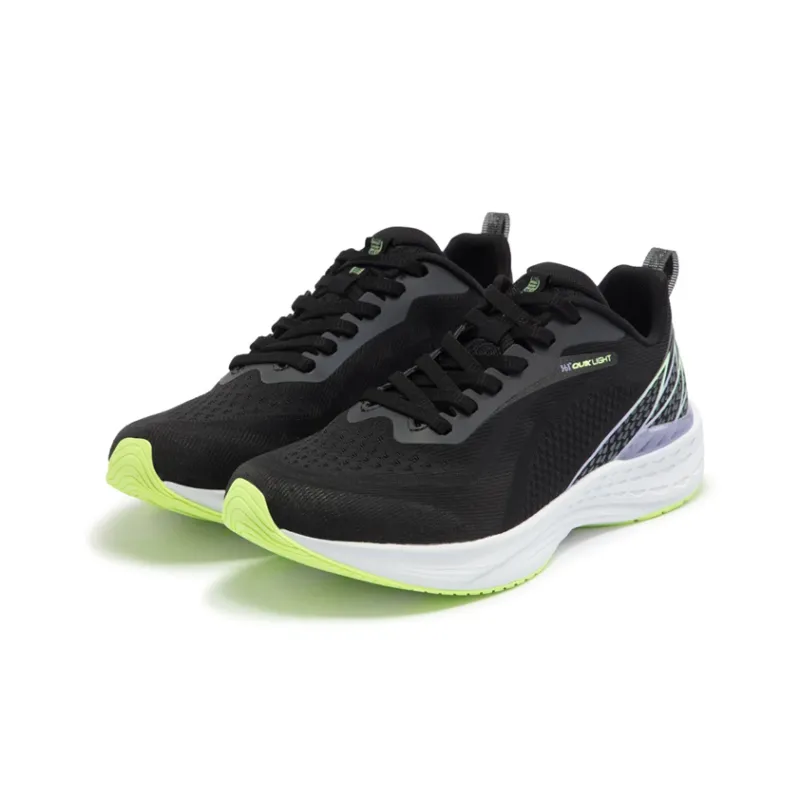 361° Flying Fish 3.0 Cushioning Anti Slip Wear Resistant Breathability Low Top Running Shoes Women's Black Purple-2
