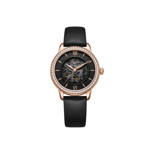 FIYTA 오토매틱 메커니컬 무브먼트 여성 중국 시계 34mm*34mm*11mm 블랙