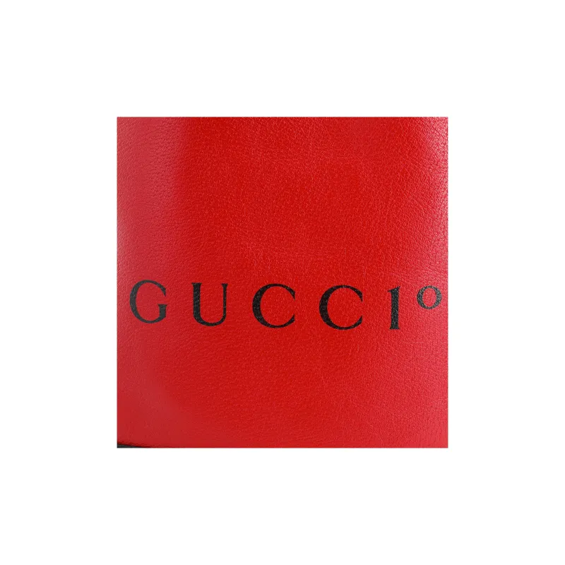 GUCCI Ophidia Leather Bucket Bags Shoulder Bag Crossbody Bag Mini Unisex Red/Black-4
