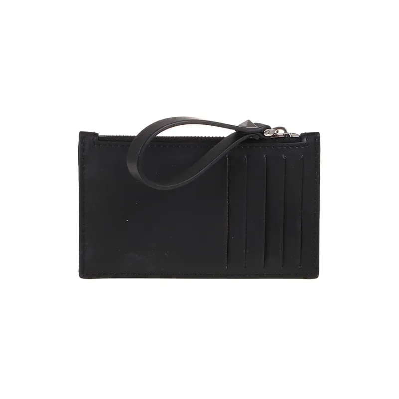 Valentino GARAVANI Leather Wallets Card Holders Men's Black-3