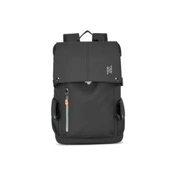 NOMK Pu Membrana Dermalis 15 Inch Backpack Large Size Men's Black