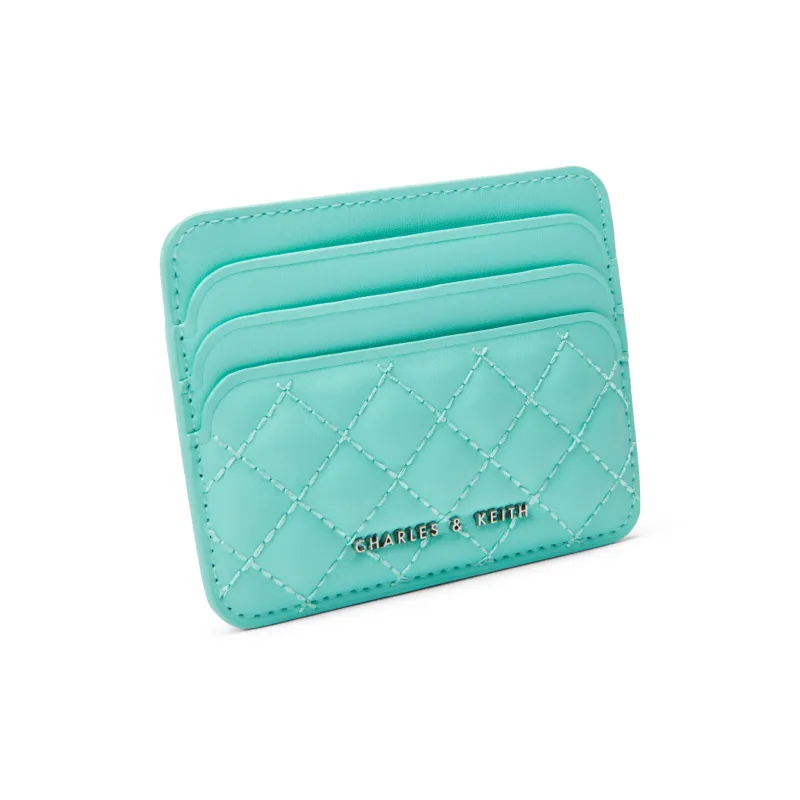 CHARLES&KEITH PU Leather Card Holder Mini Women's Black/Pink/Mint Green-10