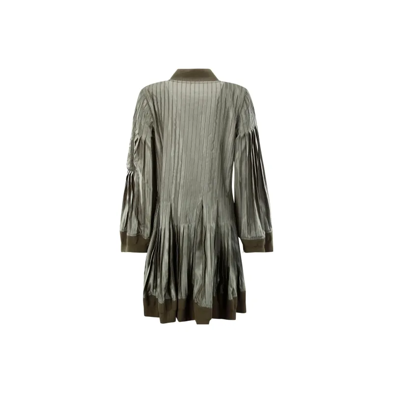 Sacai Pleated Zip-Up Dress-1