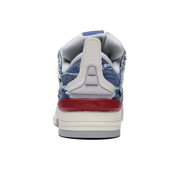 LiNing Wave Pro GOLDEN Low Top Skateboard Shoes Men's Blue White-4