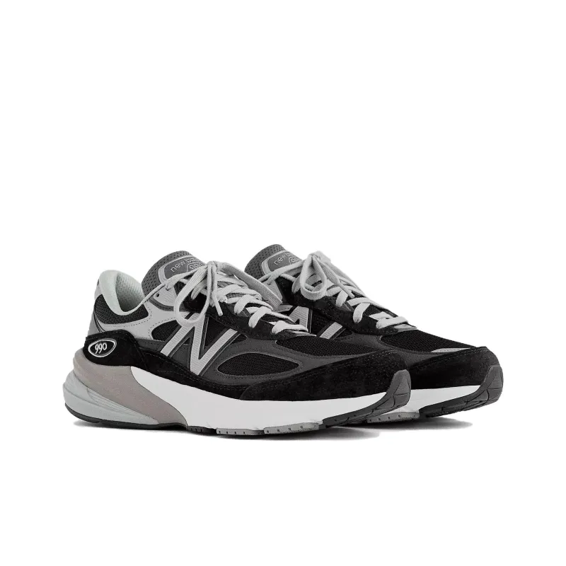 New Balance 990v6 MiUSA Black Grey White Women's-2