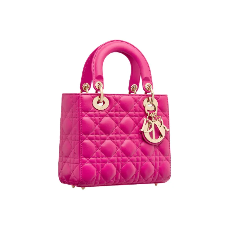 DIOR Lady DiorMy ABCDior Lambskin Shoulder Bag Crossbody Bag Handbag Small Size Women's Rose Red-1