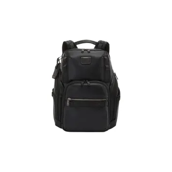 TUMI Cow Leather Backpack Regular Men's Black