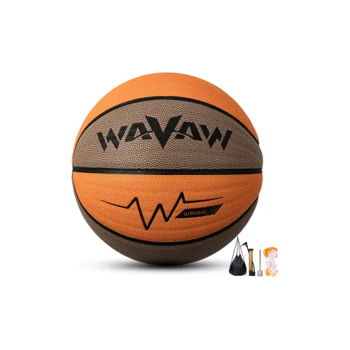 WAVAW PU Basketball Brown Yellow Size 7 Ball Training Match Unisex
