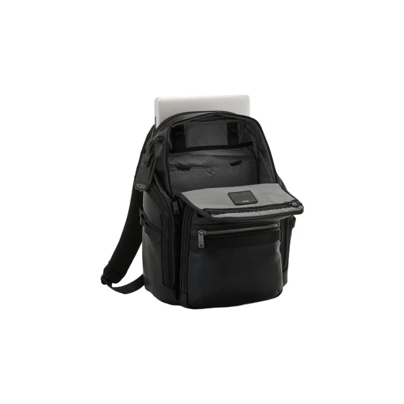 TUMI Cow Leather Backpack Regular Men's Black-2