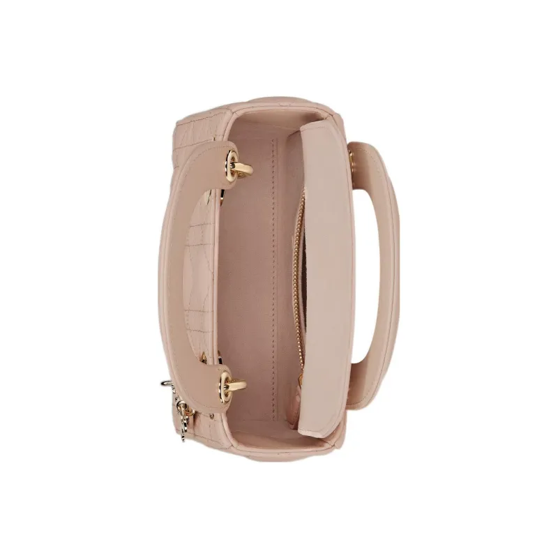 DIOR Lady Dior Thin Sheepskin Dior Bag Shoulder Bag Crossbody Bag Handbag Mini Women's Caramel Beige-3