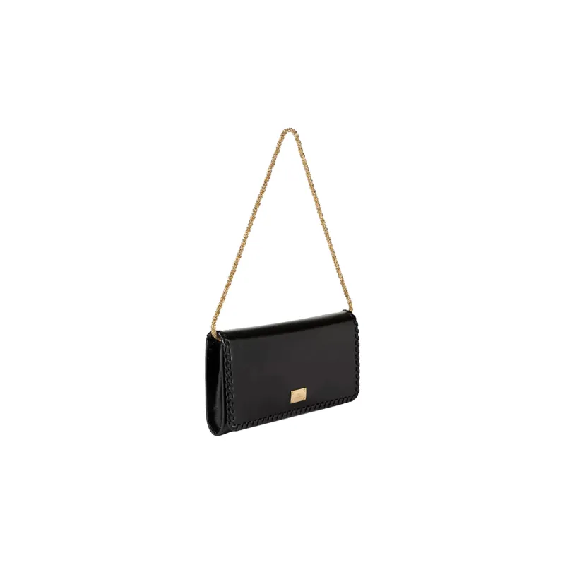 Elisabetta Franchi Polyester One Shoulder Crossbody Clutch Women's Black-2