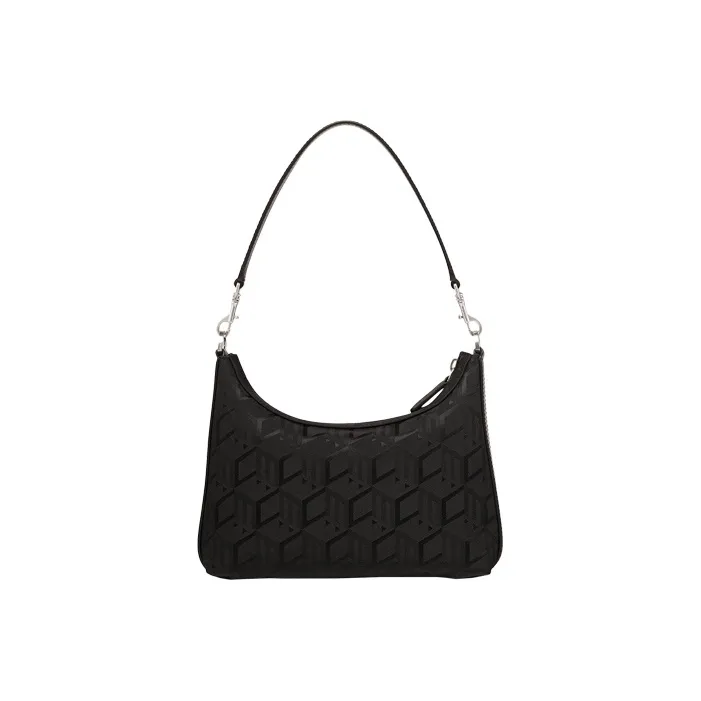 MCM Aren Leather Shoulder Bag Mini Women's Black-1