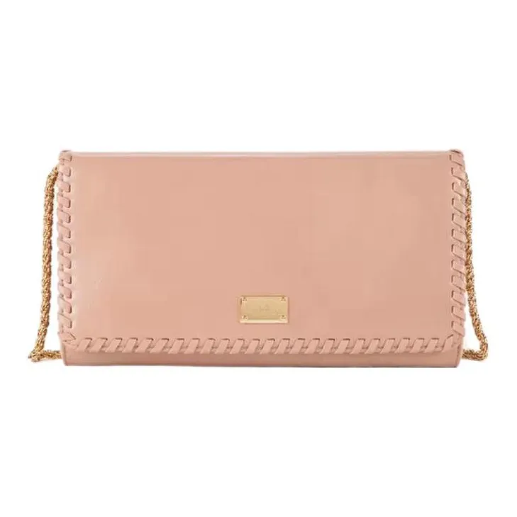 Elisabetta Franchi Leather One Shoulder Crossbody Clutches Regular Women's Pink-0