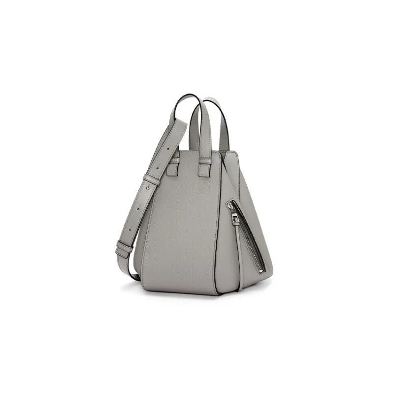 LOEWE Calfskin Shoulder Bag Crossbody Bag Handbag Small Size Women's Pearl Gray-0