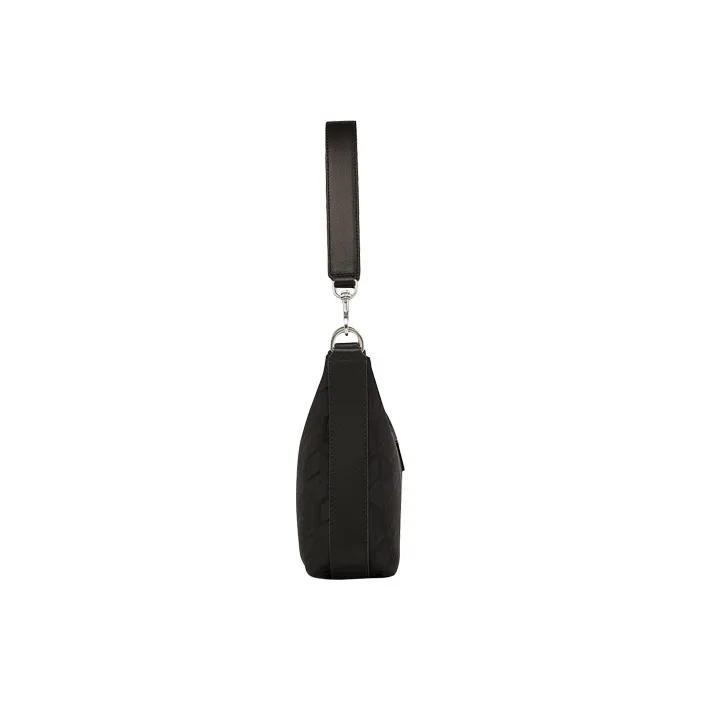 MCM Aren Leather Shoulder Bag Mini Women's Black-3
