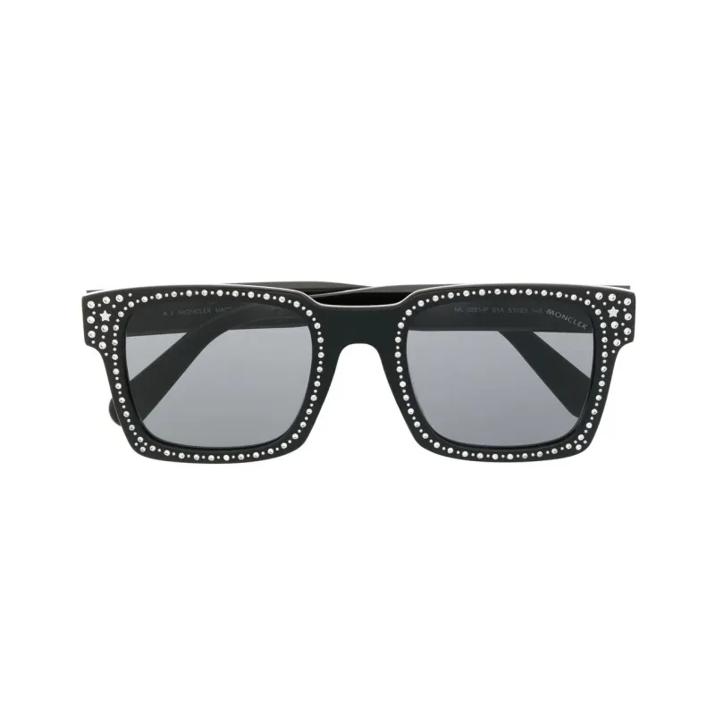 Moncler X Palm Angels Crystal Embellishment Square Frame Sunglasses-1