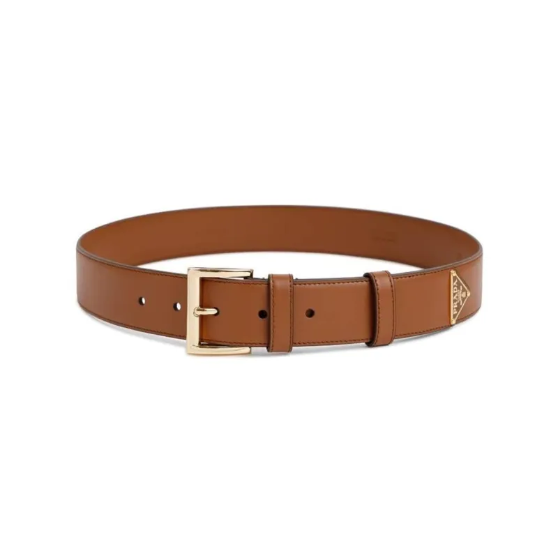 PRADA Logo Plaque Square-Buckle Belt-0