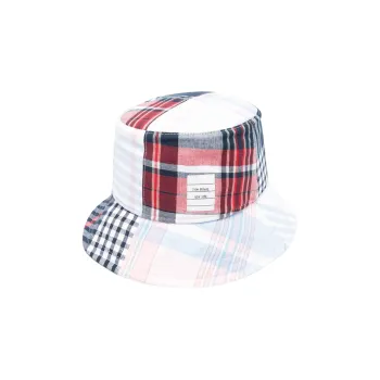 THOM BROWNE Quartered Checkered Bucket Hat