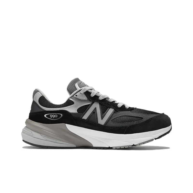 New Balance 990v6 MiUSA Black Grey White Women's-1