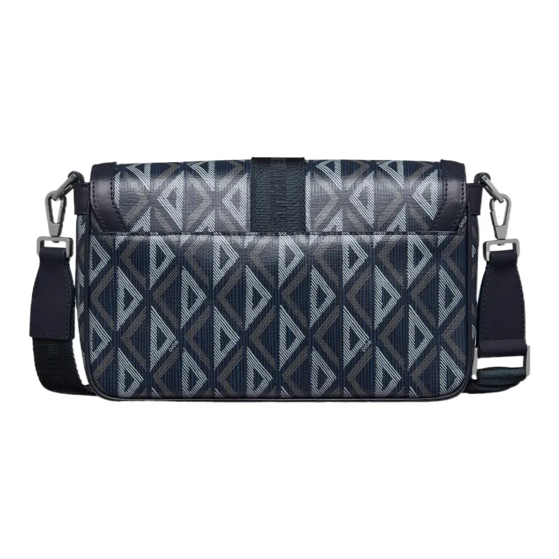 DIOR Canvas Shoulder Bag, Crossbody Bag Men's Marine Blue-3