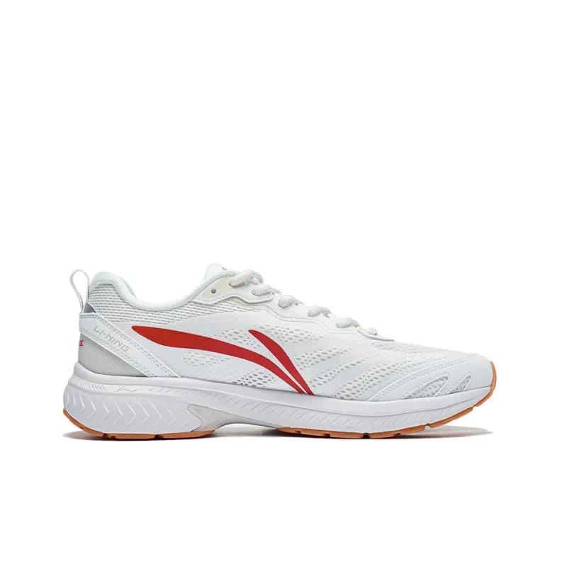 LiNing Anti Slip Wear Resistant Low Top Casual Running Shoes Men's White Red-1