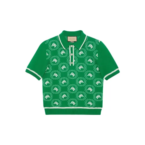 GUCCI Polo Shirts Men Green