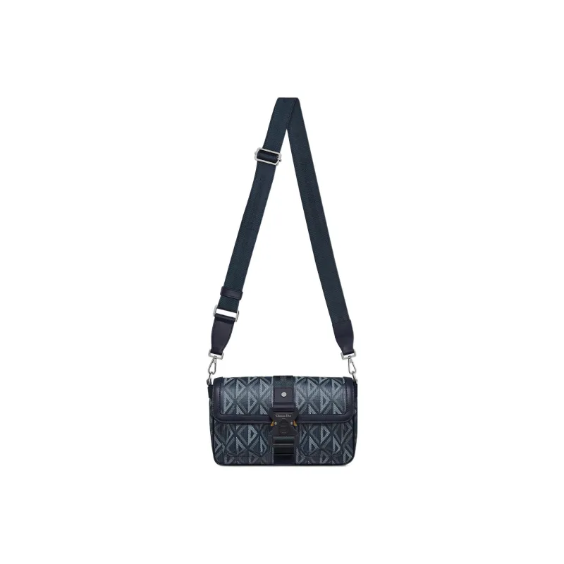 DIOR Canvas Shoulder Bag, Crossbody Bag Men's Marine Blue-1