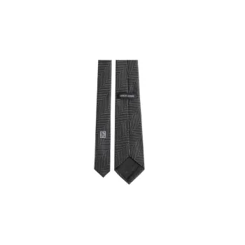 GIORGIO ARMANI Logo-jacquard Silk Tie