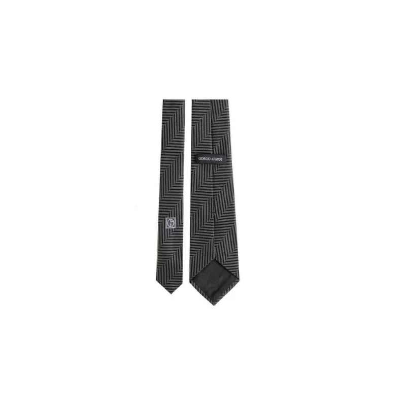 GIORGIO ARMANI Logo-jacquard Silk Tie-0