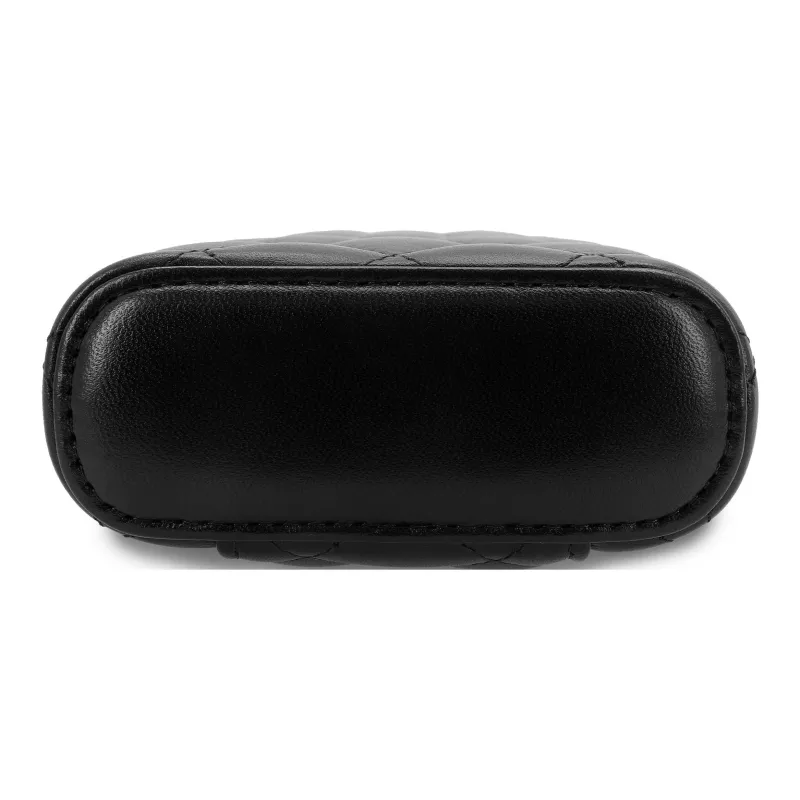 CHANEL Trendy Cc Sheepskin Shoulder Bag With Cell Phone Pouch Women's Black-3