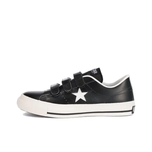 Converse One Star J V-3 Anti-Slip Wear-Resistant Low-Top Skateboard Shoes Unisex Black Japan Version