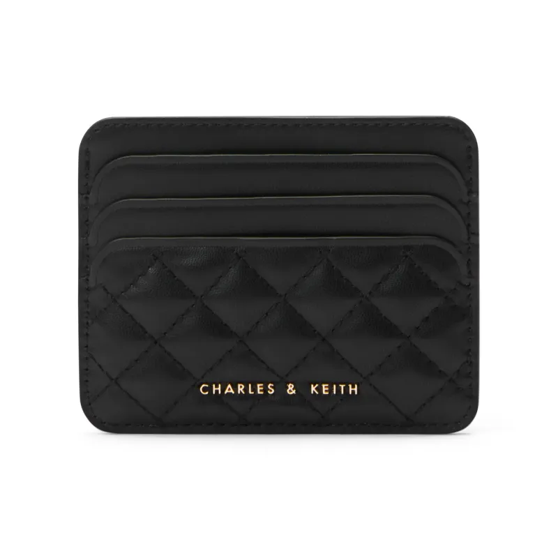 CHARLES&KEITH PU Leather Card Holder Mini Women's Black/Pink/Mint Green-0