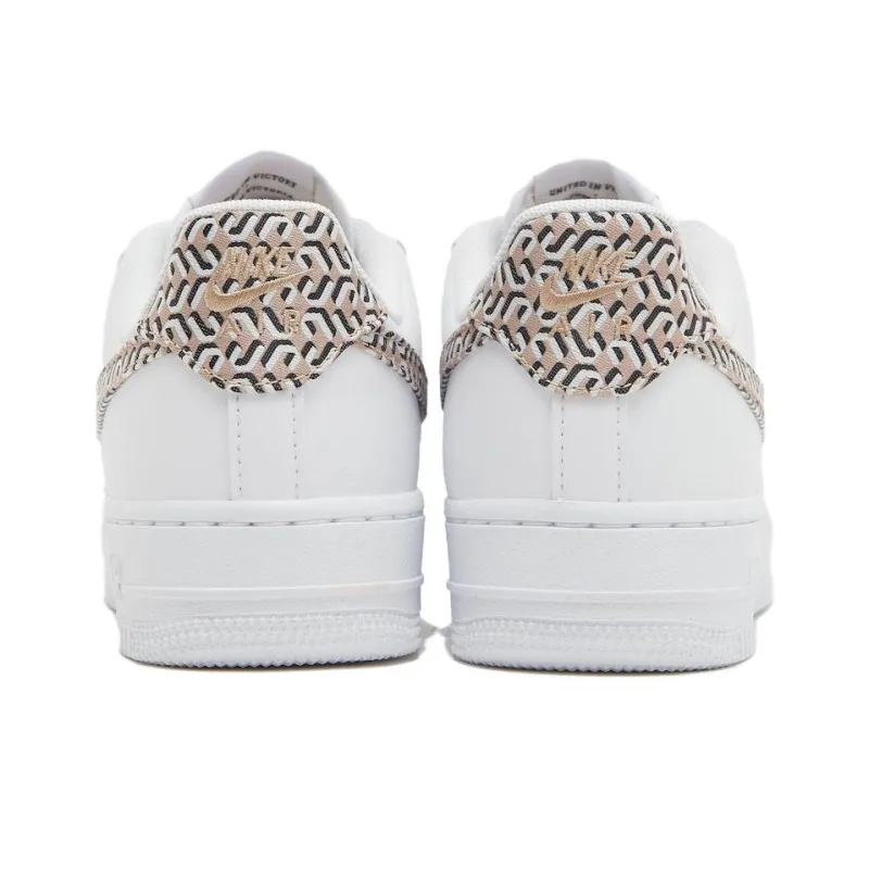 Nike Air Force 1 'United In Victory' Durable Breathable Low Top Skateboard Shoes Men's White Brown-4