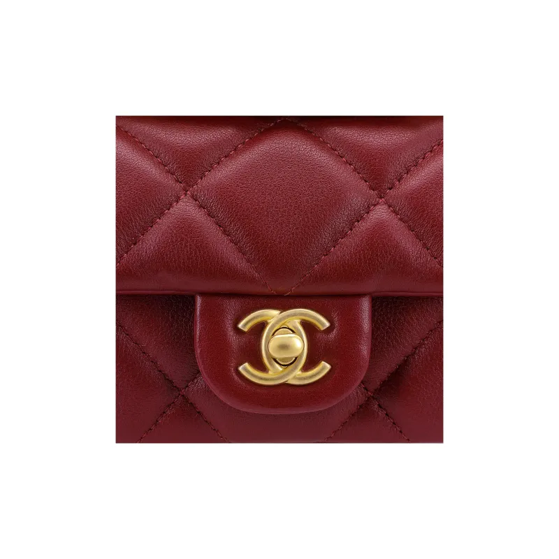 CHANEL Calfskin Trendy Hanger Closure Cover Bag Shoulder Bag Women's Burgundy-4