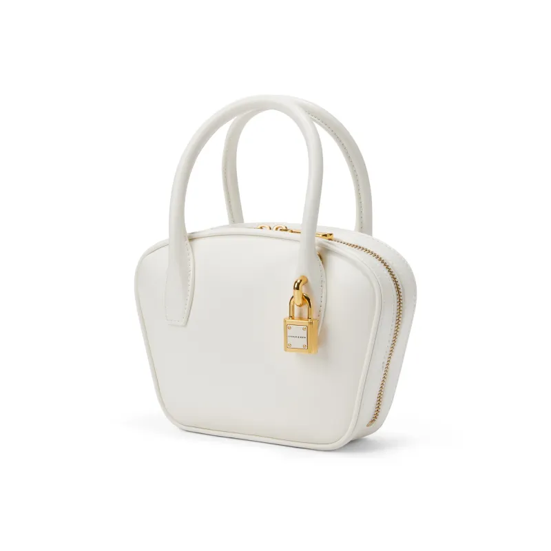 CHARLES&KEITH PU Crossbody Handbag Small Size Women's White/Chocolate/Pink-5
