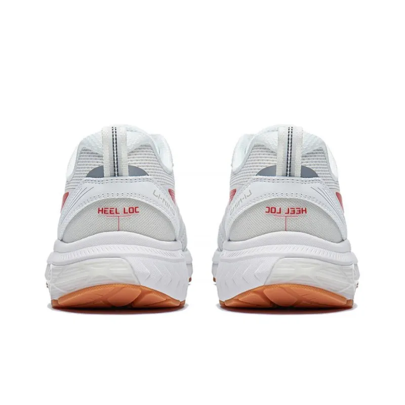 LiNing Anti Slip Wear Resistant Low Top Casual Running Shoes Men's White Red-3