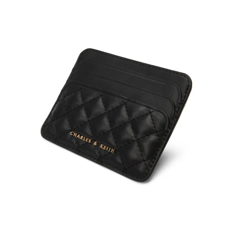 CHARLES&KEITH PU Leather Card Holder Mini Women's Black/Pink/Mint Green-2